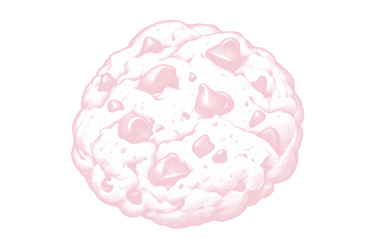 Pink vintage-style oversized cookie